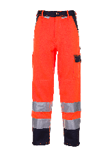 PLANAM Warnschutz Bundhose 2-farbig orange/marine 