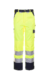 PLANAM Warnschutz Bundhose 2-farbig gelb/marine 